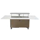 Forno Cinetico Smart Dining Table in White with 5.3 Cu.Ft Refrigerator and Freezer with Bluetooth Control (FDTFR7044-86WHT)