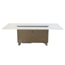 Forno Cinetico Smart Dining Table in White with 5.3 Cu.Ft Refrigerator and Freezer with Bluetooth Control (FDTFR7044-86WHT)