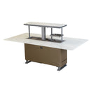 Forno Cinetico Smart Dining Table in White with 5.3 Cu.Ft Refrigerator and Freezer with Bluetooth Control (FDTFR7044-86WHT)