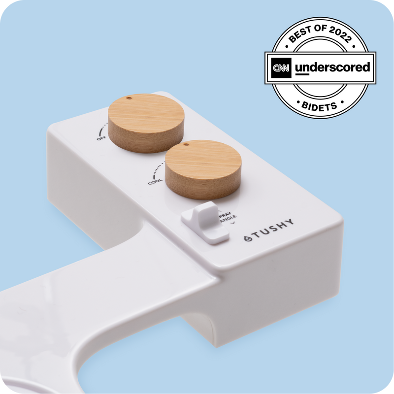 TUSHY Spa 3.0 Premium Bidet Attachment, Dual Temp Cold & Warm Water, Self Cleaning, Adjustable Pressure Nozzle & Angle Control