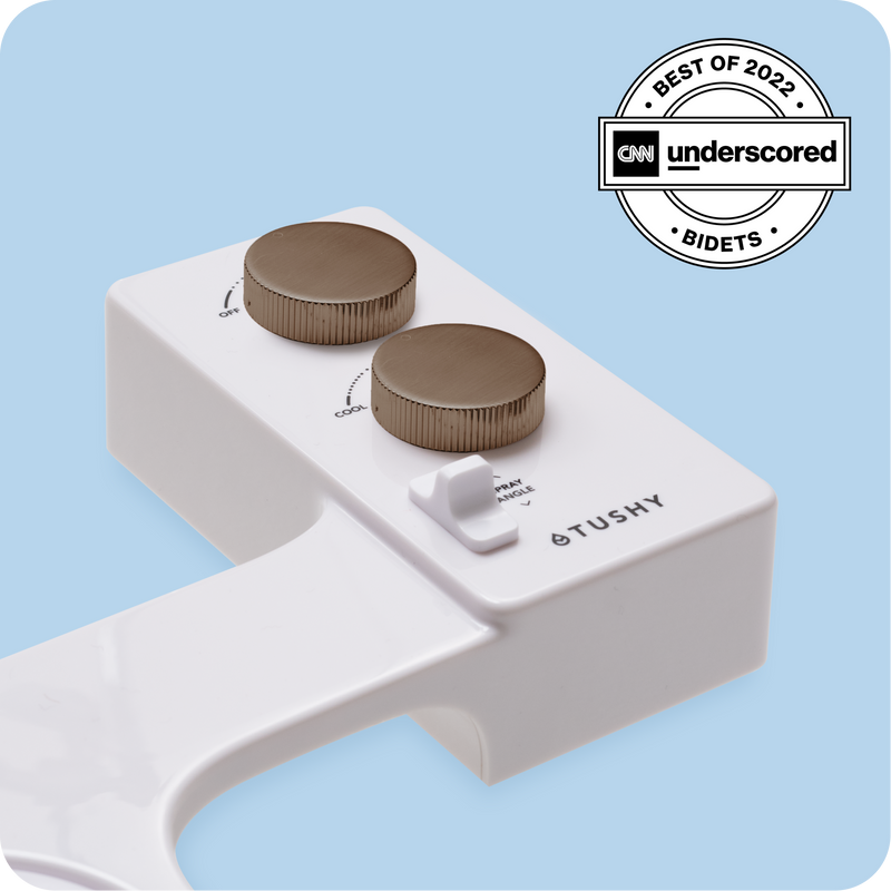 TUSHY Spa 3.0 Premium Bidet Attachment, Dual Temp Cold & Warm Water, Self Cleaning, Adjustable Pressure Nozzle & Angle Control