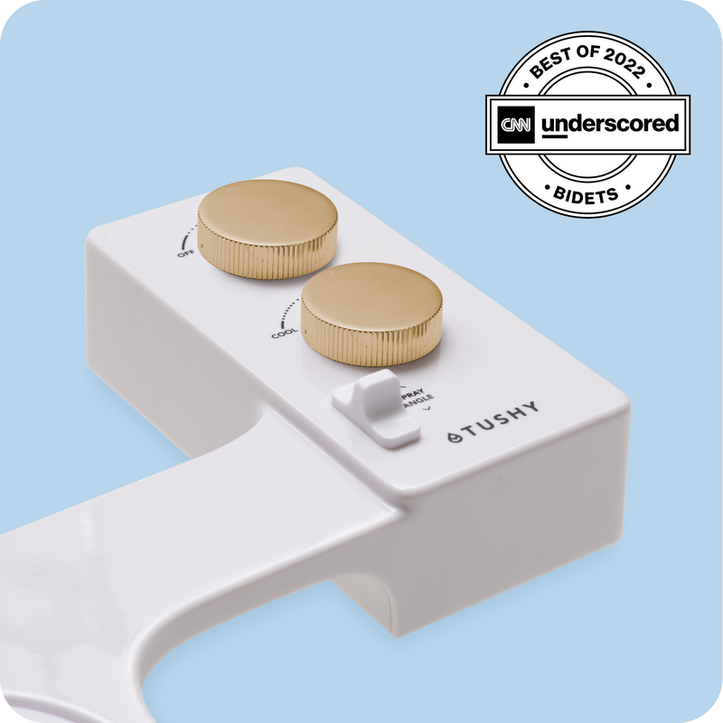 TUSHY Spa 3.0 Premium Bidet Attachment, Dual Temp Cold & Warm Water, Self Cleaning, Adjustable Pressure Nozzle & Angle Control