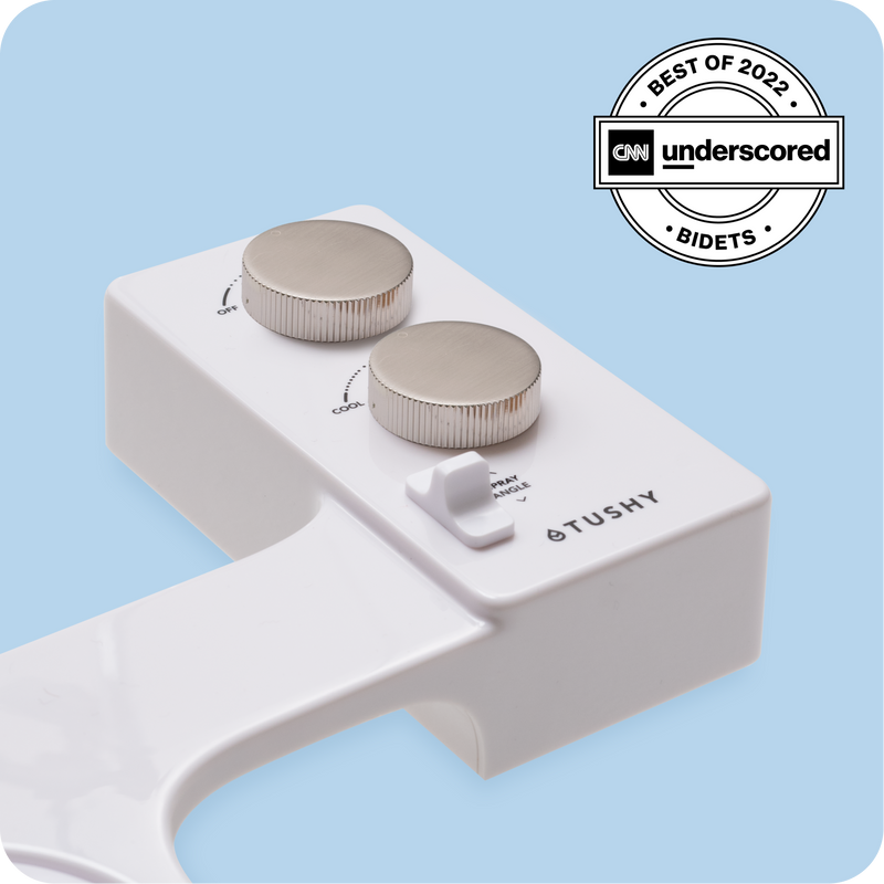 TUSHY Spa 3.0 Premium Bidet Attachment, Dual Temp Cold & Warm Water, Self Cleaning, Adjustable Pressure Nozzle & Angle Control