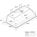 Victory Star 42-Inch 900 CFM Insert Range Hood Double blower in Stainless Steel (Star-42)