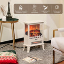 TURBRO Suburbs Electric Fireplace Stove Heater with Panoramic 3-Sided View and LED Flames (707-98-122QA)