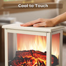TURBRO Suburbs Electric Fireplace Stove Heater with Panoramic 3-Sided View and LED Flames (707-98-122QA)