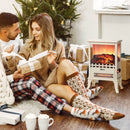 TURBRO Suburbs Electric Fireplace Stove Heater with Panoramic 3-Sided View and LED Flames (707-98-122QA)