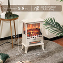 TURBRO Suburbs Electric Fireplace Stove Heater with Panoramic 3-Sided View and LED Flames (707-98-122QA)