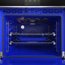 Thor Kitchen 6-Piece Appliance Package - 48-Inch Gas Range, Electric Wall Oven, Under Cabinet 11-Inch Tall Hood, Refrigerator with Water Dispenser, Dishwasher & Microwave Drawer in Stainless Steel