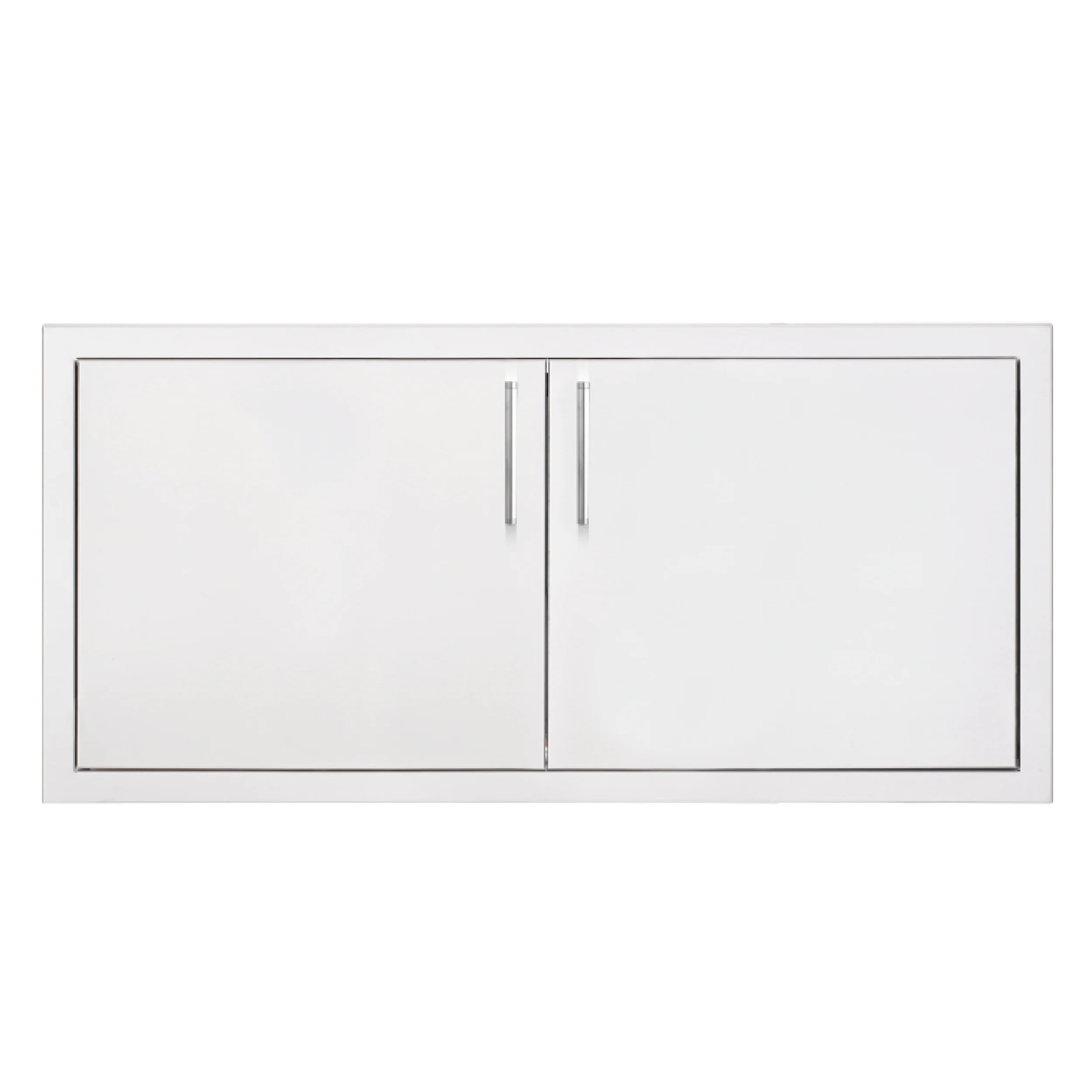 TrueFlame 36-inch double access door with two white panels and vertical center seam