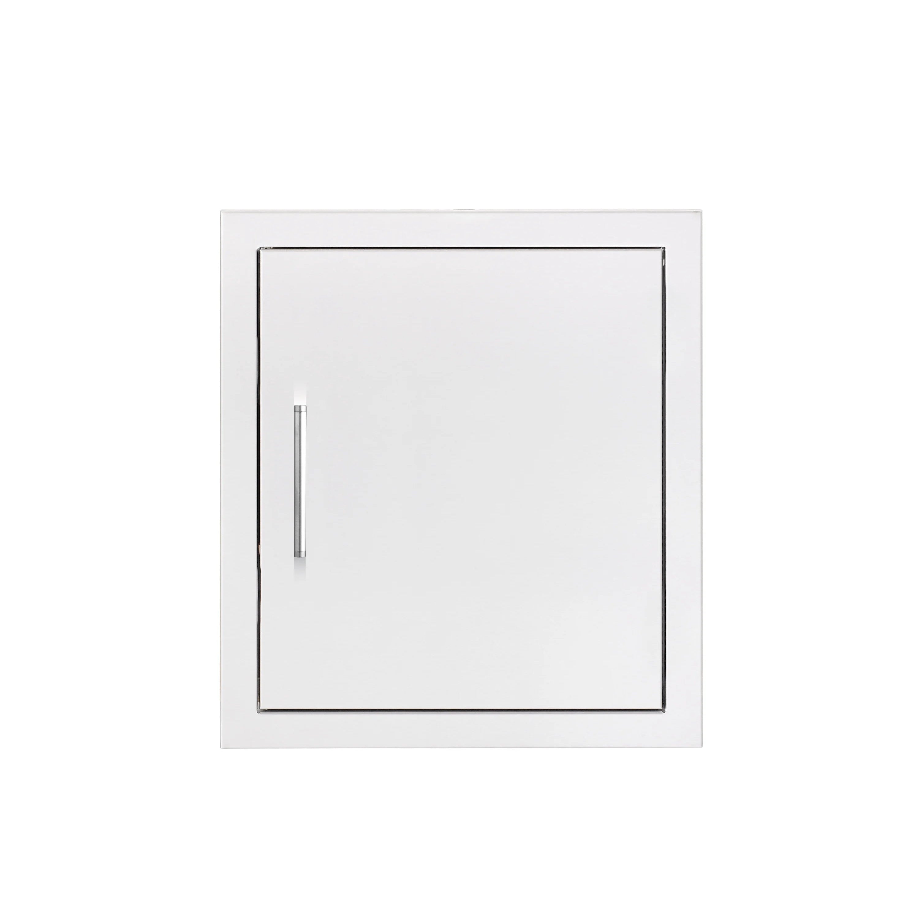 TrueFlame 16x18-inch vertical access door with white frame and square black latch