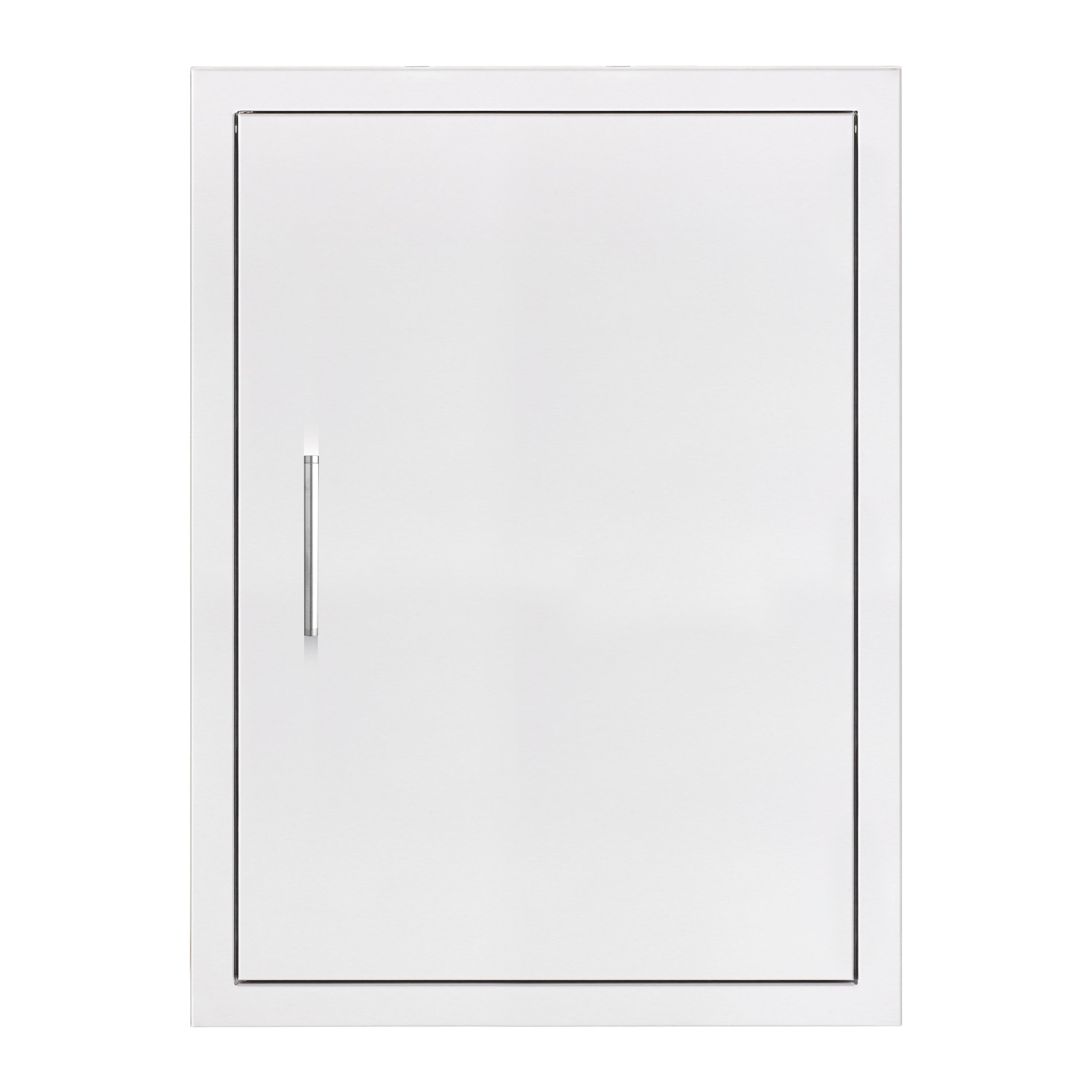 Vertical access door 20x27 inch, white frame with slim metal handle