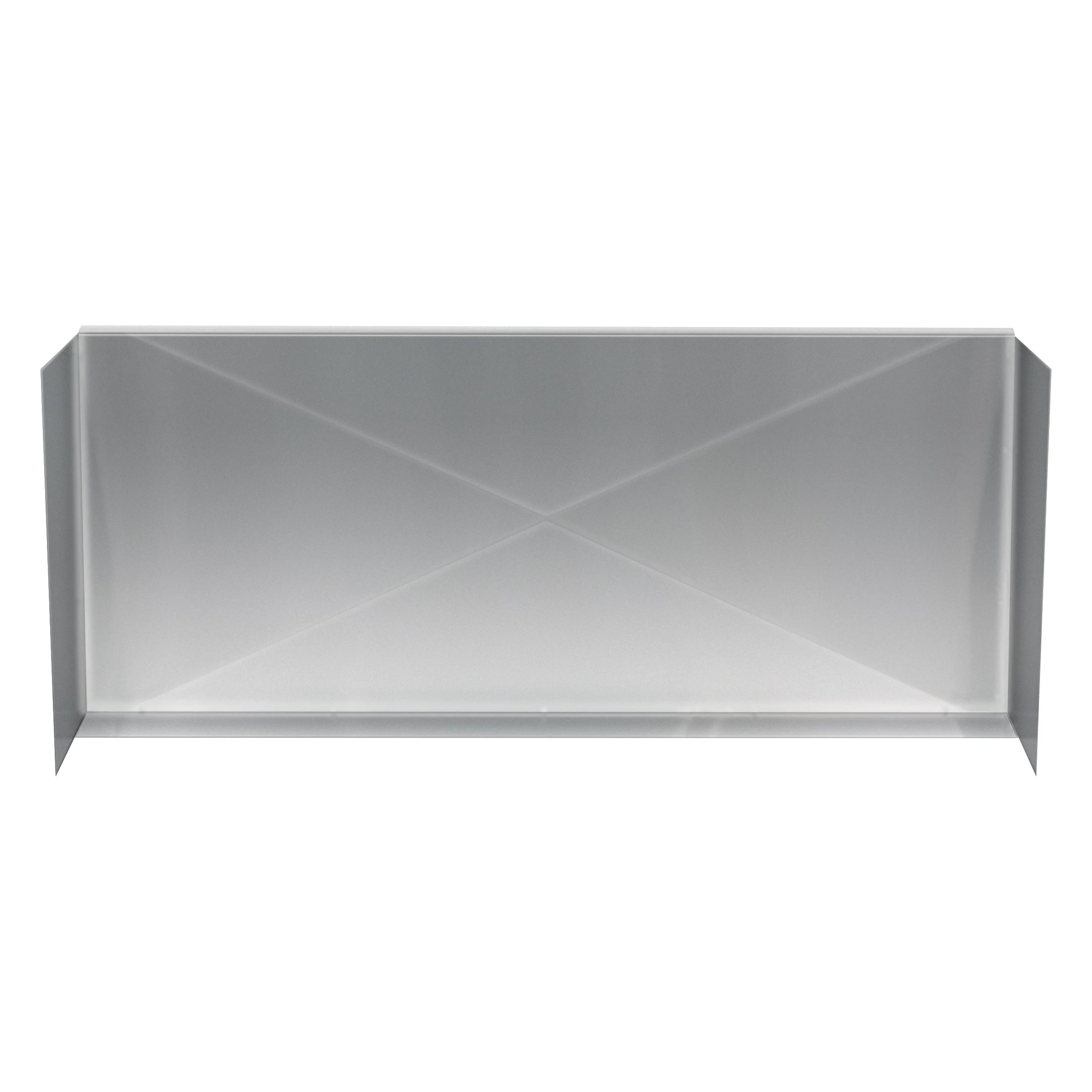 Stainless steel wind guard, rectangular 48-inch grilling panel