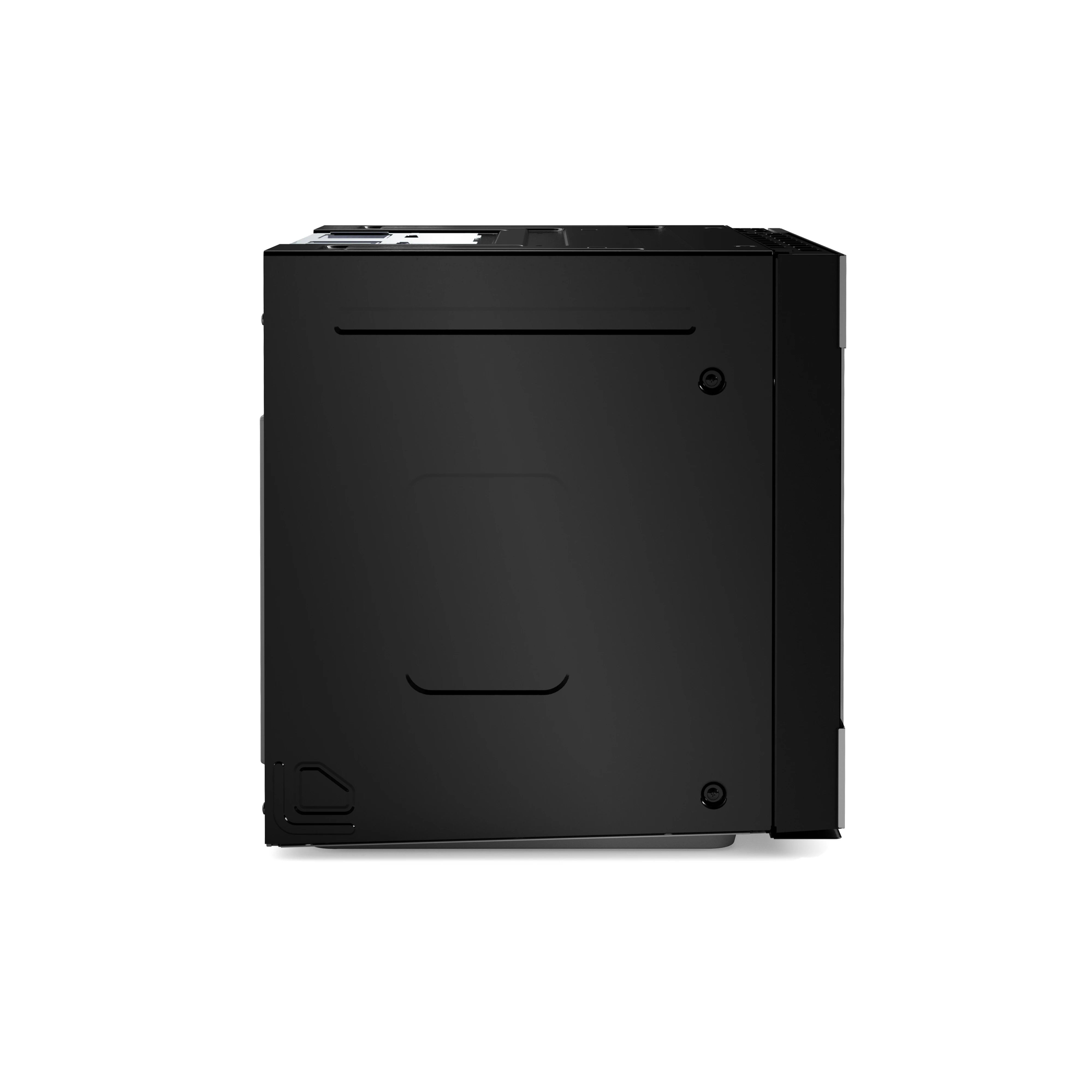 Thor Kitchen over-the-range microwave and vent hood, back panel view in dark finish