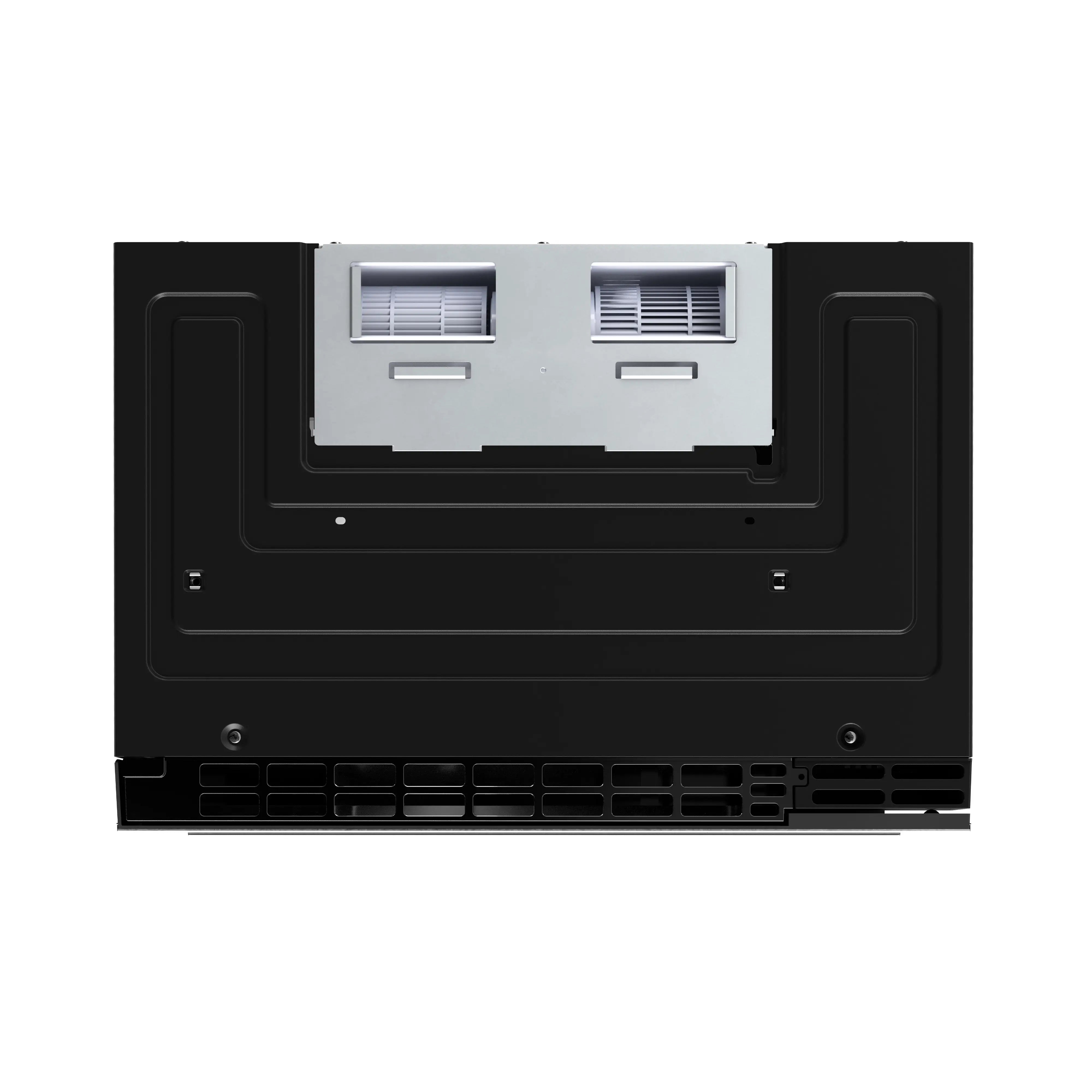 Thor Kitchen over-the-range microwave and vent hood, underside with vent openings and filters