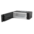Thor Kitchen over-the-range slim microwave and vent hood, open door showing turntable area
