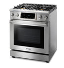Thor Kitchen 2-Piece Appliance Package - 30-Inch Propane Gas Range  and Over-the-Range Microwave & Vent Hood in Stainless Steel