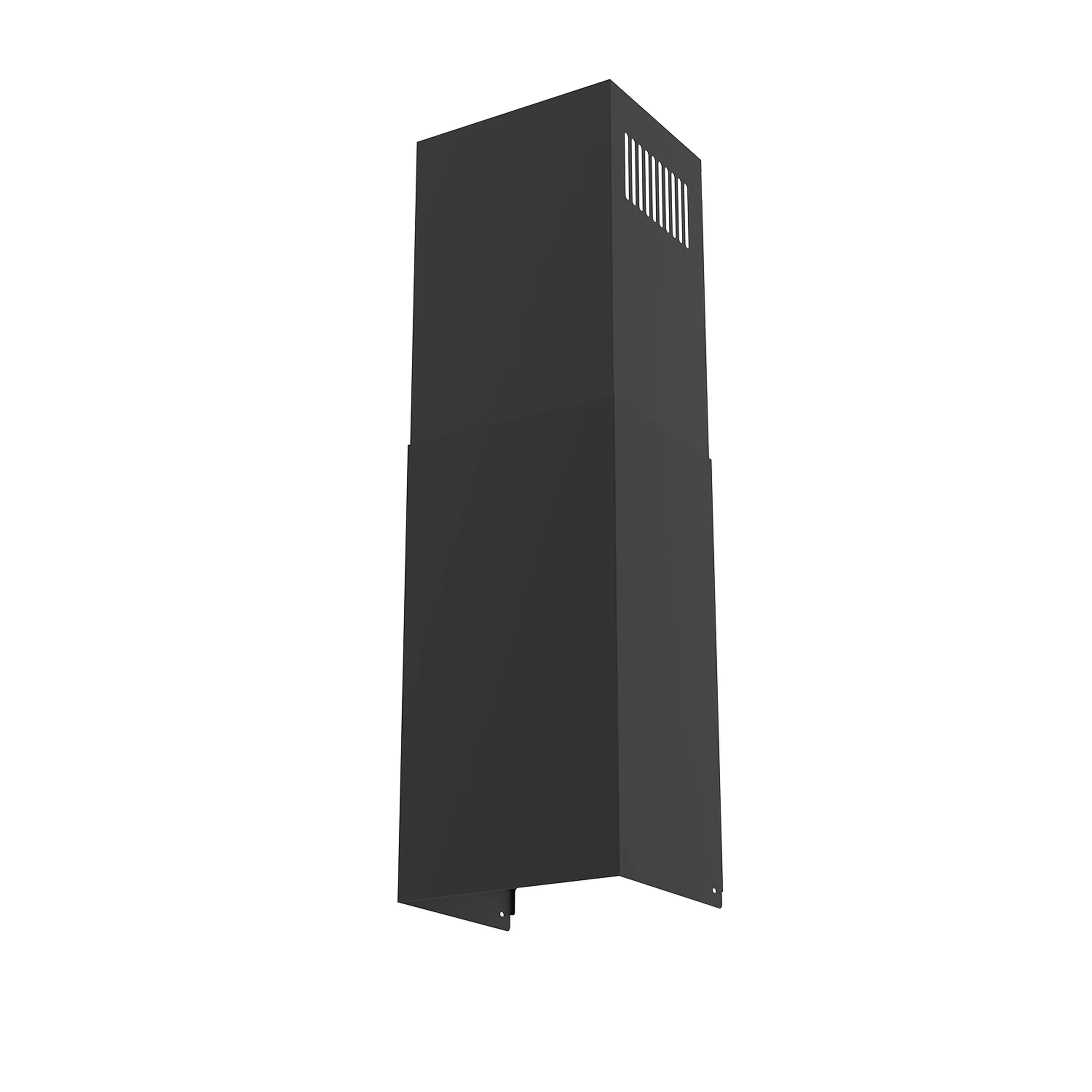 Black Thor wall-mount range hood chimney piece with side vent slots