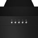 Range hood control panel with power button and fan speed settings 1–4