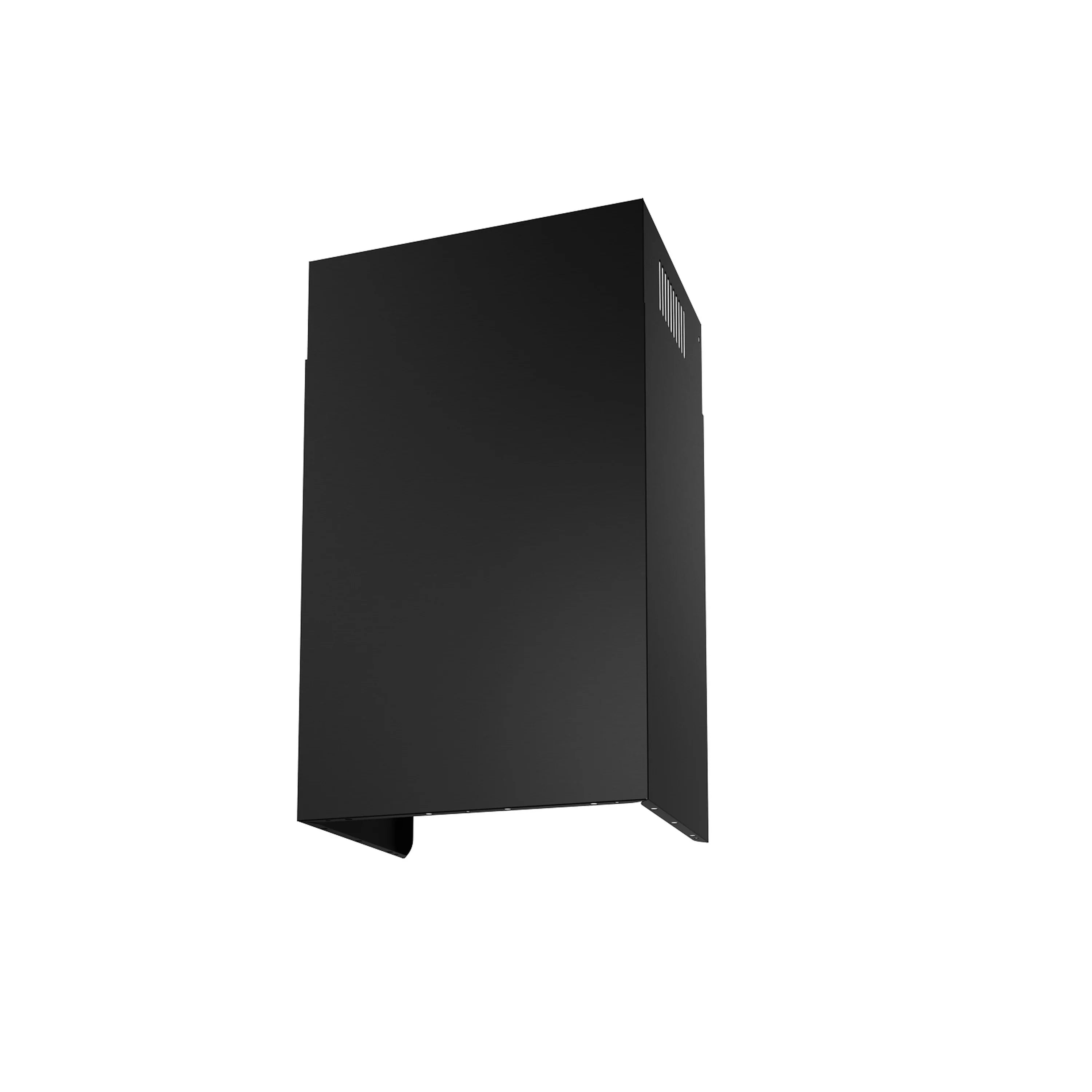 Black built-in appliance door panel with recessed trim and side opening