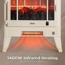 TURBRO Suburbs TS25 Smart Electric Fireplace Stove Heater, Panoramic 3-Sided View, WiFi Enabled (707-98-125AWIFI)