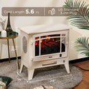 TURBRO Suburbs TS25 Smart Electric Fireplace Stove Heater, Panoramic 3-Sided View, WiFi Enabled (707-98-125AWIFI)