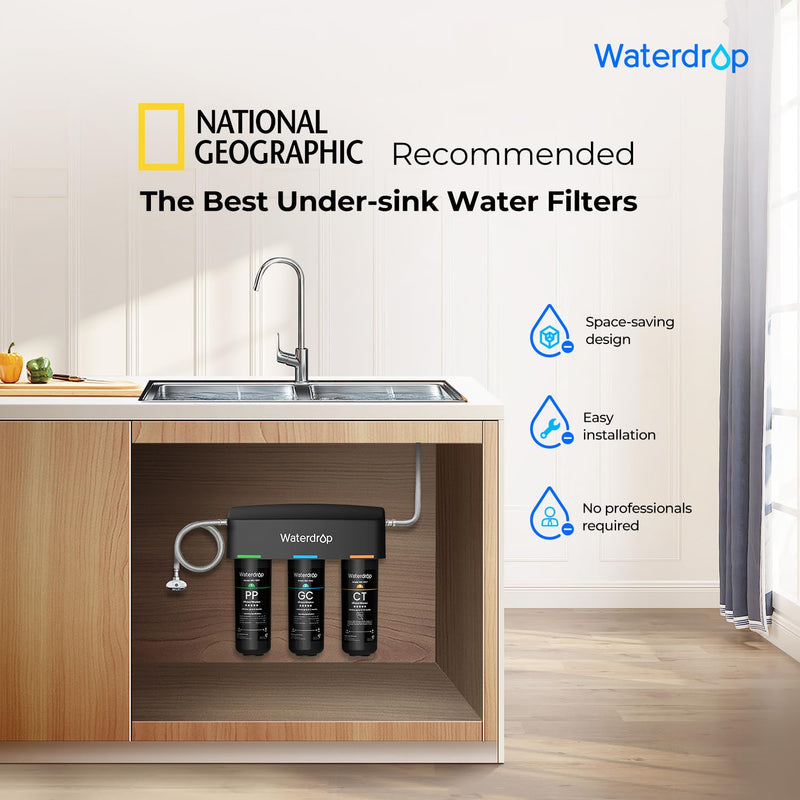 Waterdrop 3-stage Under Counter Direct Connect Filtration System (WD-TSA-10)