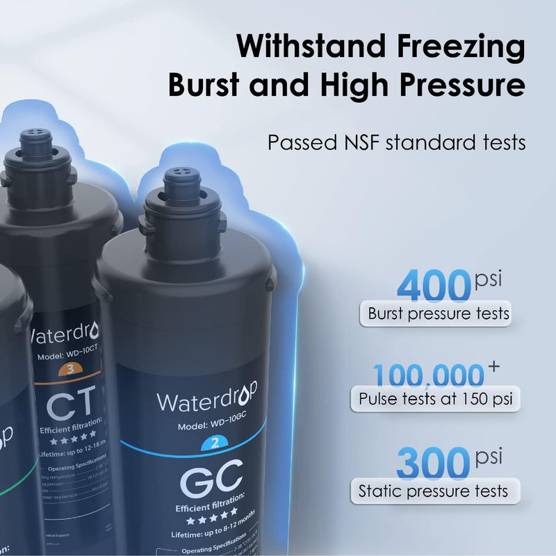 Waterdrop 3-stage Under Counter Direct Connect Filtration System (WD-TSA-10)