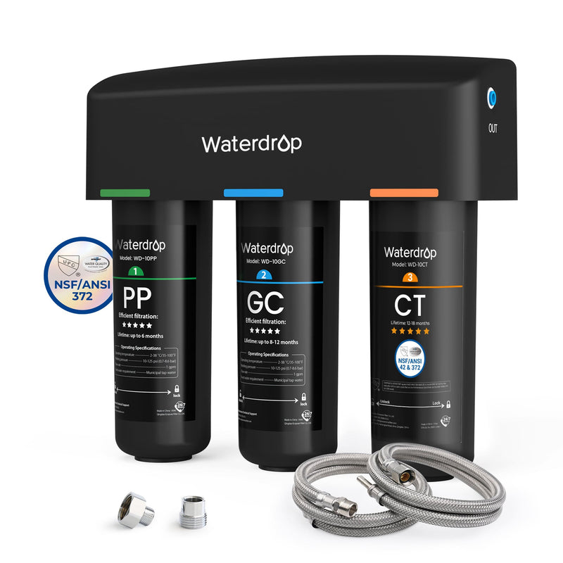Waterdrop 3-stage Under Counter Direct Connect Filtration System (WD-TSA-10)