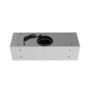Under-mount range hood base with exhaust duct collar and wiring harness