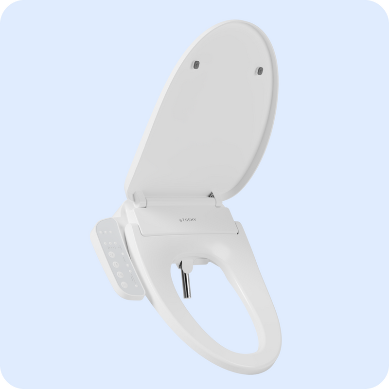 TUSHY Cloud Electronic Bidet Heated Toilet Seat with Warm Water, Air Dryer, Soft Close Lid, and Night Light