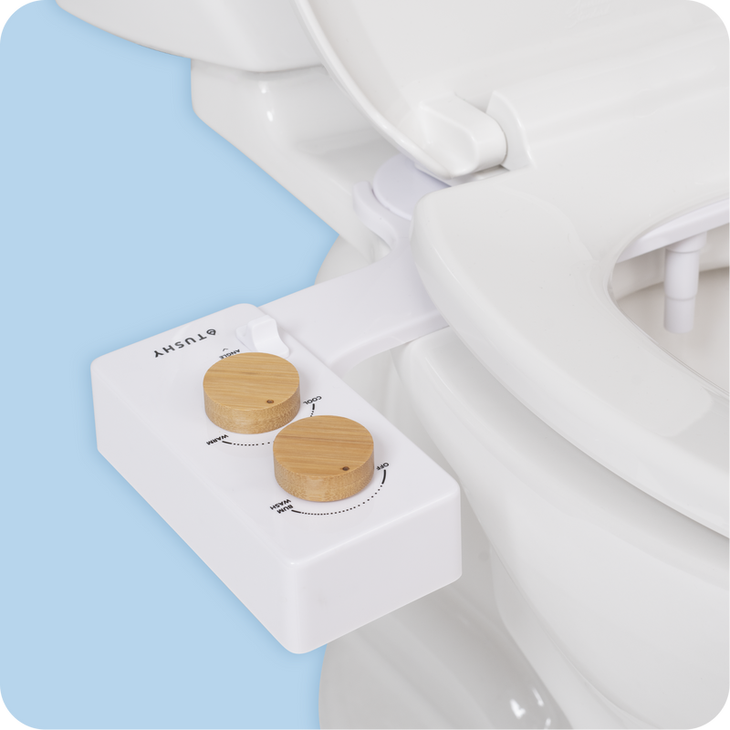 TUSHY Spa 3.0 Premium Bidet Attachment, Dual Temp Cold & Warm Water, Self Cleaning, Adjustable Pressure Nozzle & Angle Control