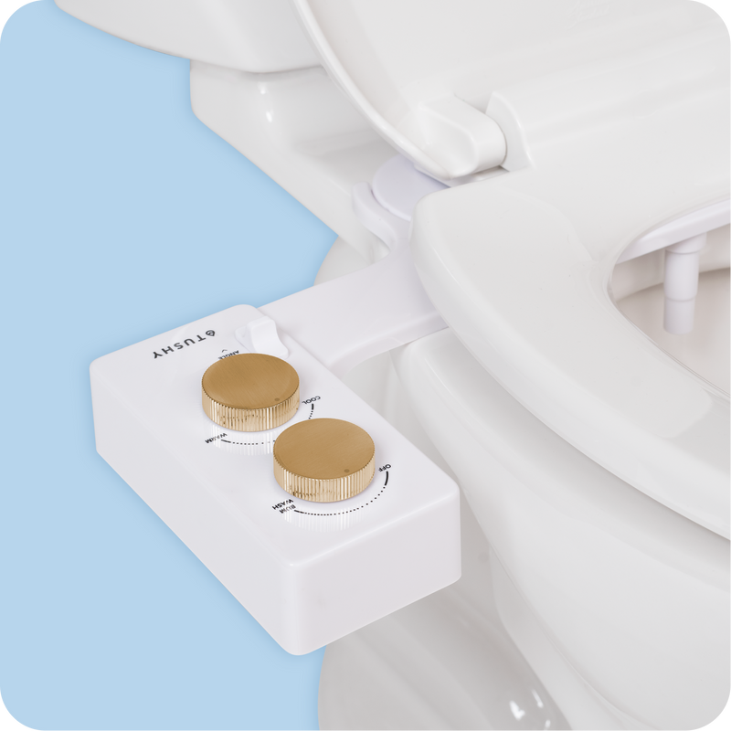 TUSHY Spa 3.0 Premium Bidet Attachment, Dual Temp Cold & Warm Water, Self Cleaning, Adjustable Pressure Nozzle & Angle Control