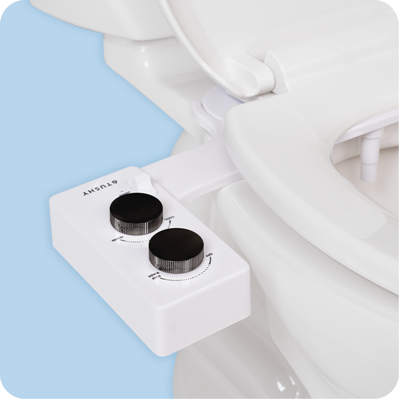 TUSHY Spa 3.0 Premium Bidet Attachment, Dual Temp Cold & Warm Water, Self Cleaning, Adjustable Pressure Nozzle & Angle Control