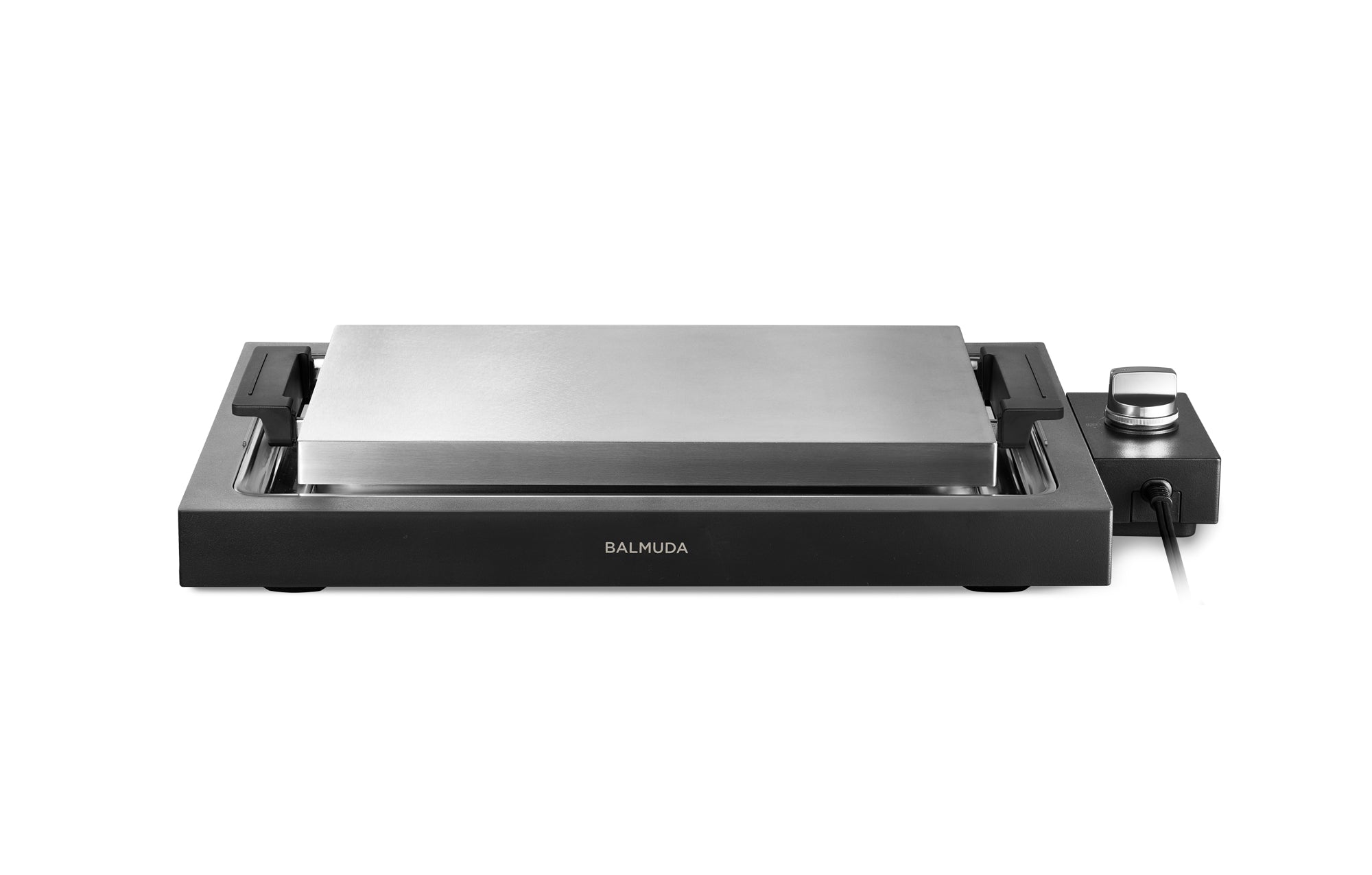 BALMUDA black teppanyaki hot plate with stainless cladding cooking surface