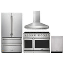 Thor Kitchen A-Series 4-Piece Appliance Package - 48-Inch Gas Range, Pro-Style Wall Mount Range Hood, Refrigerator, and Dishwasher in Stainless Steel