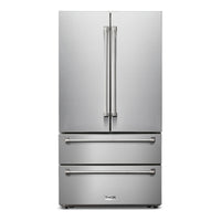 Thor Kitchen 36-Inch 22.5 cu. ft Freestanding French Door Refrigerator with Ice Maker in Stainless Steel (TRF3602)