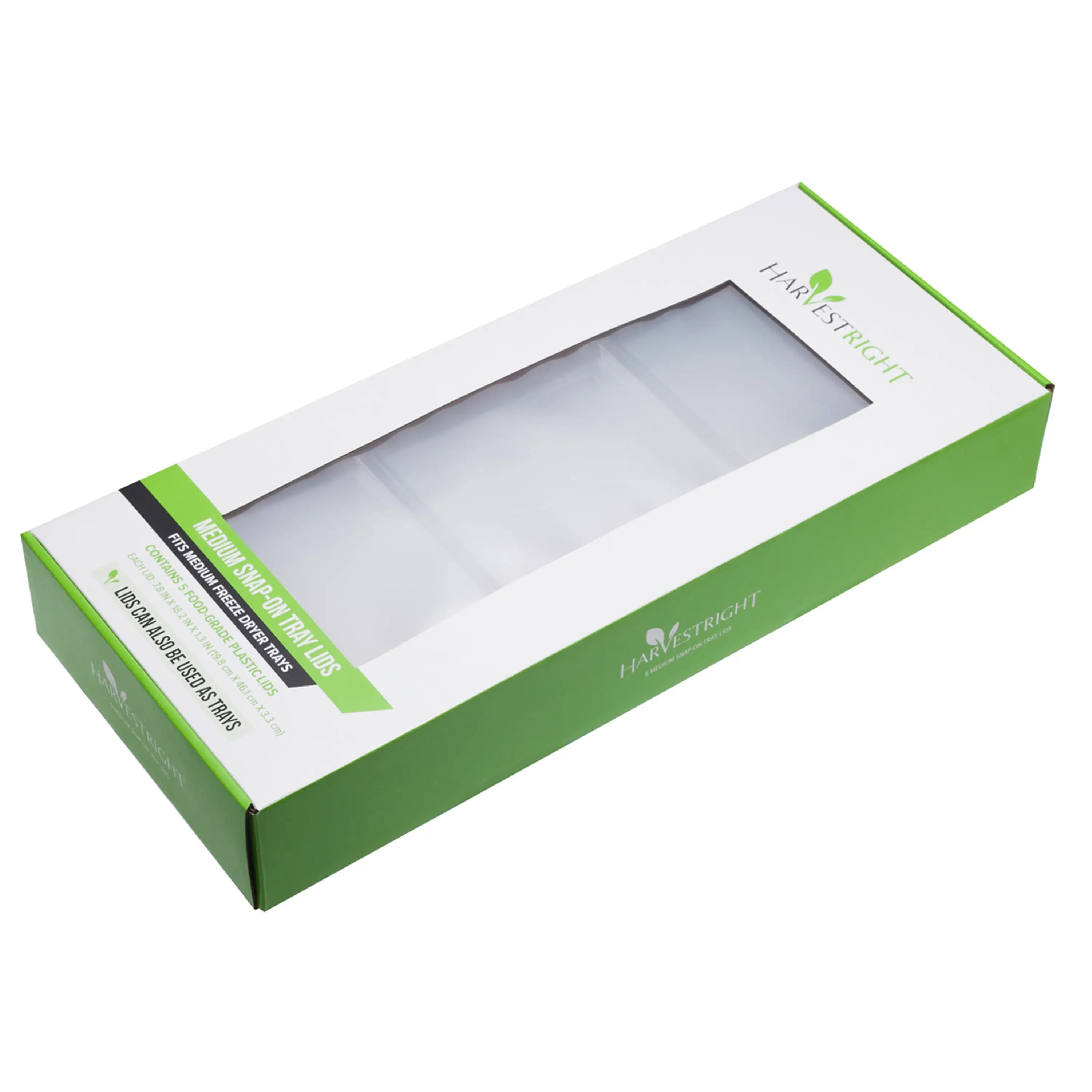 Harvest Right medium tray lids set of 5 in green retail box with window