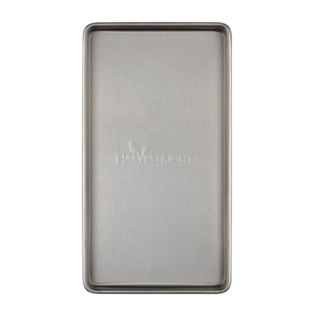 Harvest Right freeze dryer tray, small rectangular stainless tray with embossed logo