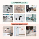 Canopy Bath Tub Filter with Color Changing Temperature Indicator and Protective Spout Cover