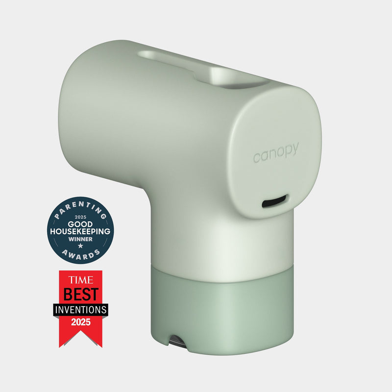 Canopy Bathtub Filter with Color Changing Temperature Indicator and Protective Spout Cover