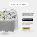 Canopy Bath Tub Filter with Color Changing Temperature Indicator and Protective Spout Cover