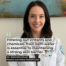 Canopy Baby Bathtub Filter with Color Changing Temperature Indicator and Protective Spout Cover