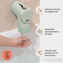 Canopy Bath Tub Filter with Color Changing Temperature Indicator and Protective Spout Cover