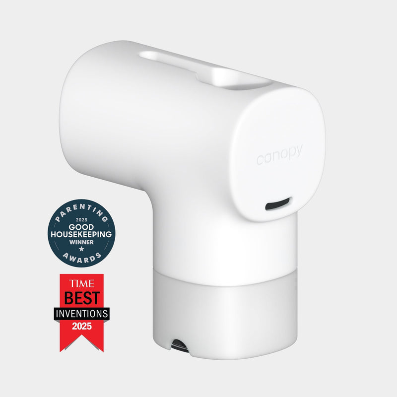 Canopy Bathtub Filter with Color Changing Temperature Indicator and Protective Spout Cover