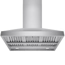 Victory 36-Inch 750 CFM Island Range Hood in Stainless Steel with Baffle Filters, 4-Speed Rotary Switch, Dimmable LED's (Twister-Island-36)