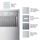 Victory Twister BBQ 36-Inch 1200 CFM Wall Mount Outdoor Range Hood for Barbeques in Stainless Steel (Twister-BBQ-36)