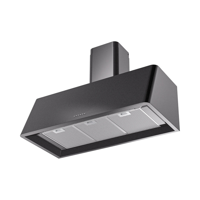 ILVE Nostalgie II 40-Inch 600 CFM Wall Mounted Range Hood in Glossy Black (UAG40BK)