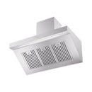 ILVE Professional Plus II 48-Inch 600 CFM Wall Mount Ducted Range Hood in Stainless Steel (UAGQ48SS)