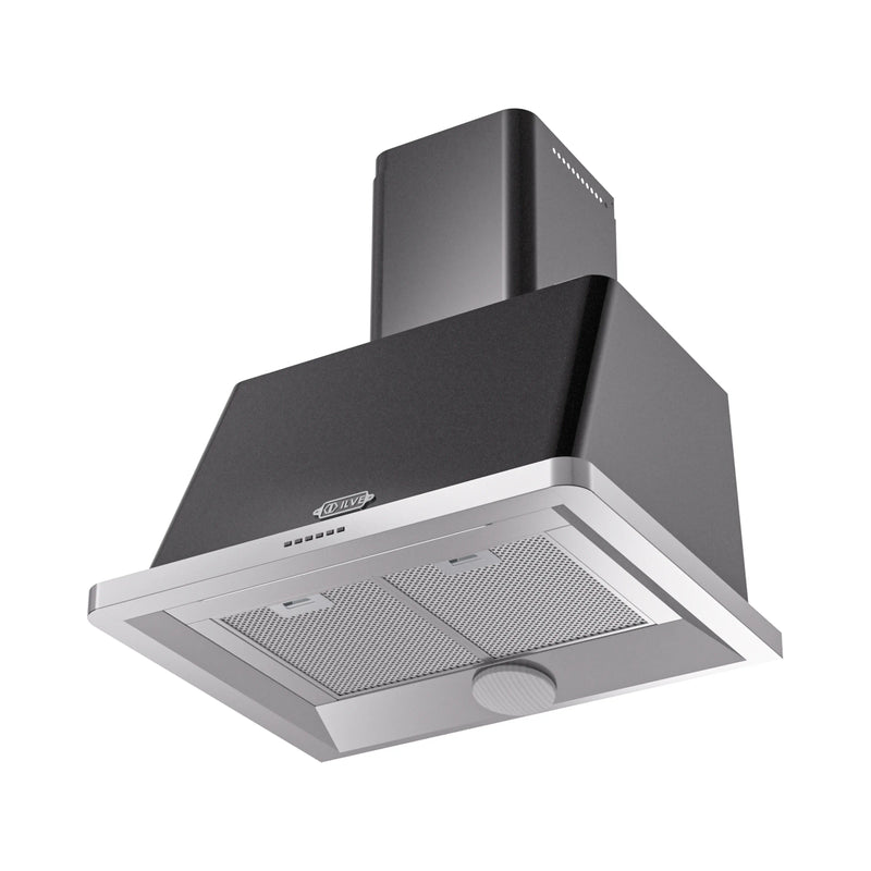 ILVE Majestic II 30-Inch 600 CFM Wall Mount Range Hood in Glossy Black (UAM76BK)